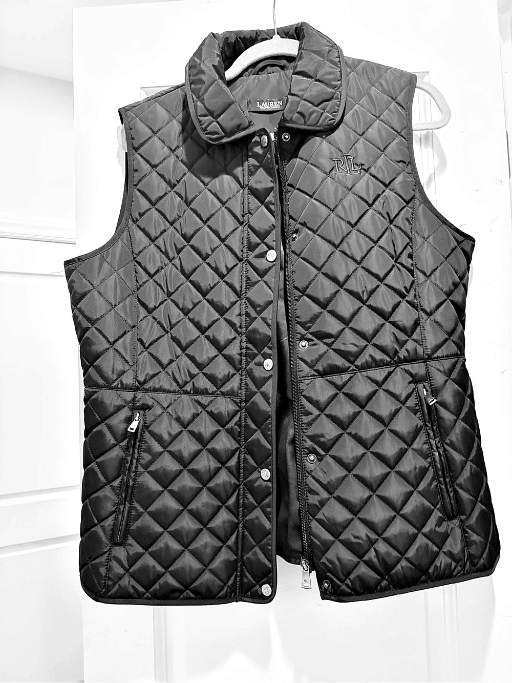 Lauren Ralph Lauren Diamond-Quilted Vest in Black